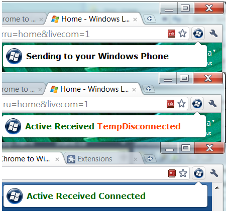 Chrome to Phone WP7版开发完成