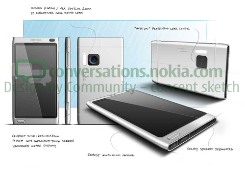 Nokia新概念机曝光 4寸屏主流大屏