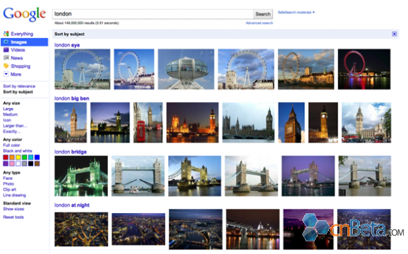 谷歌图片搜索推出按主题分类功能